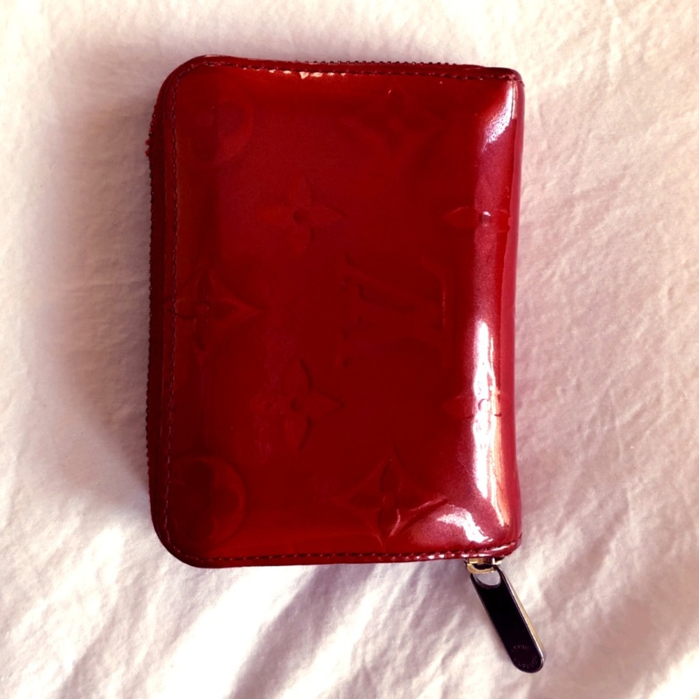 Louis Vuitton Red Zip Coin Purse